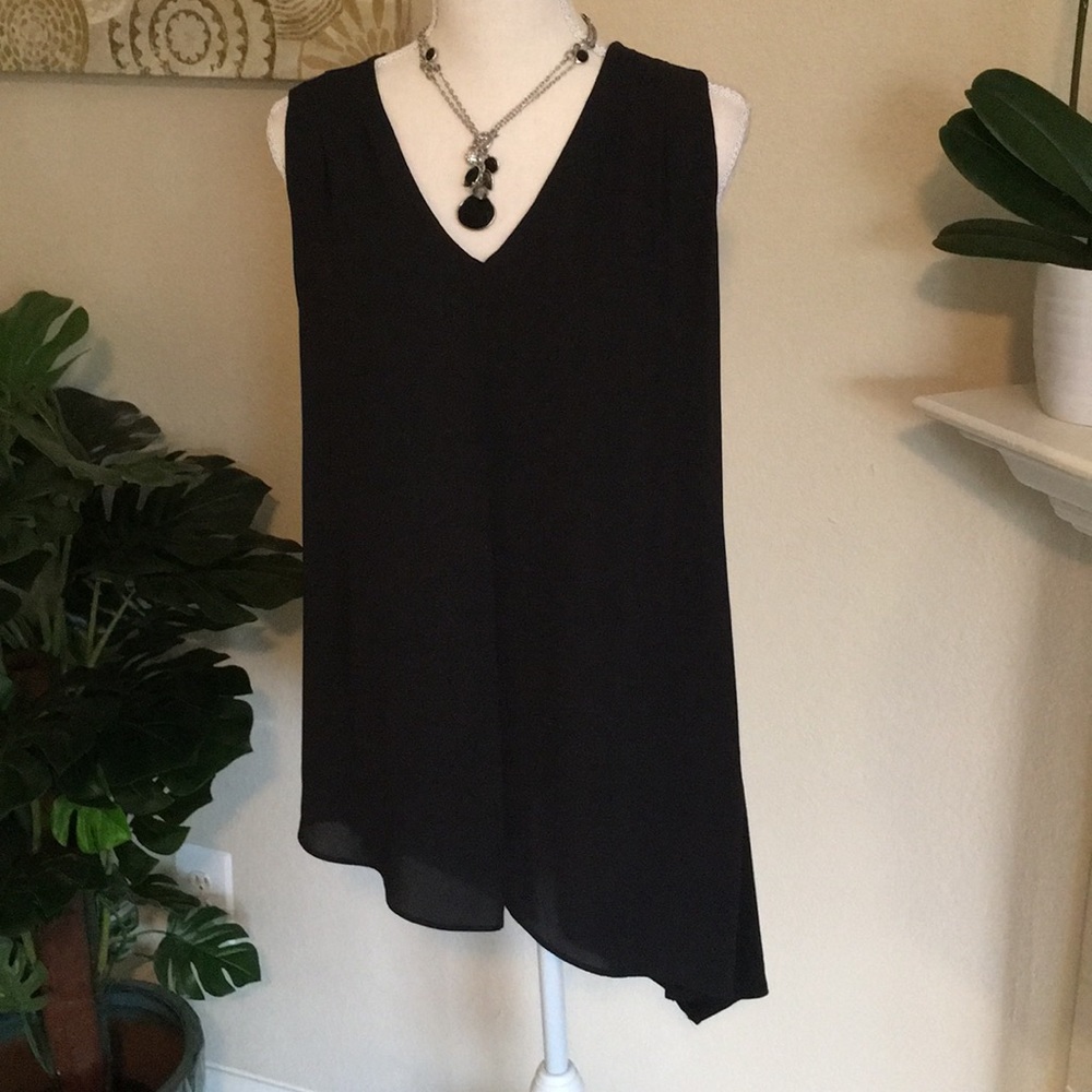 White House/Black Market Black Layered Top